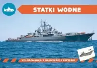 Rabat Statki wodne. Kolorowanka z naklejkami