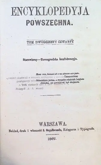 Tylko dziś Encyklopedyja powszechna Tom 24 1867 r.