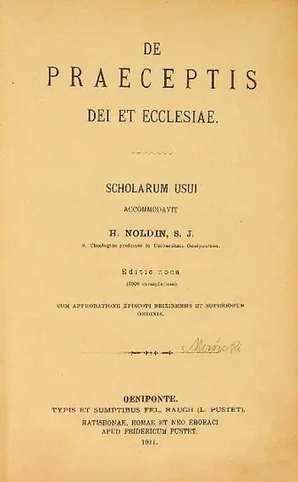 Wyprzedaż De praeceptis dei et ecclesiae Tom II 1911 r.