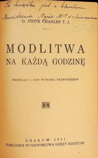 Zniżka Modlitwa na każdą godzinę 1931 r.