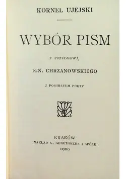 Hit cenowy Ujejski Wybór pism reprint z 1909 r.