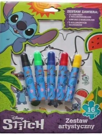 Ograniczona ilość DISNEY STITCH ZESTAW ARTYSTYCZNY KOLOROWANKA