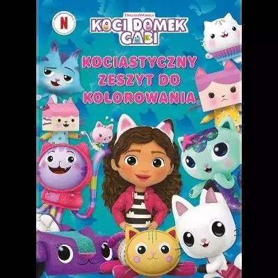 Kociastyczny zeszyt do kolorowania. Koci Domek Gab Łatwy zwrot