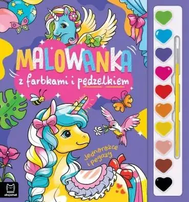 MALOWANKA Z FARBKAMI I PĘDZELKIEM. JEDNOROŻCE I PE Darmowa dostawa