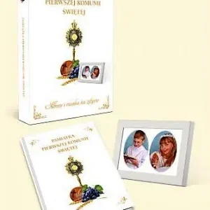 PAMIĄTKA PIERWSZEJ KOMUNII ŚWIĘTEJ+RAMKA Niska cena