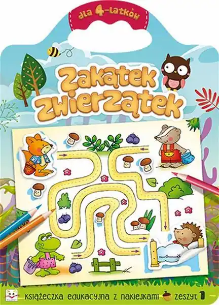 ZAKĄTEK ZWIERZĄTEK DLA 4-LATKÓW. ZESZYT 1 Tani