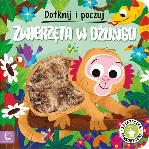 Dotknij i poczuj. Zwierzęta w dżungli. Książeczka sensoryczna Popularny