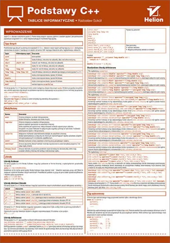 Tylko do końca tygodnia Tablice informatyczne. Podstawy C++