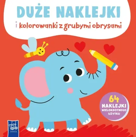 Oferta czasowa Duże naklejki i kolorowanki z grubymi obrysami - praca zbiorowa