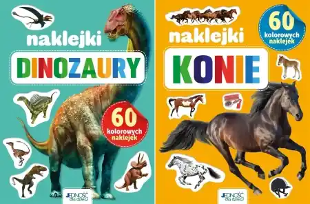 Darmowa dostawa 60 kolorowych naklejek. Konie i dinozaury - Dorota Skwark