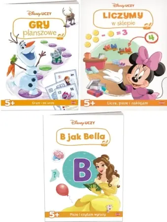Zestaw Disney Uczy dla dziewczynki - Książki - praca zbiorowa Premium