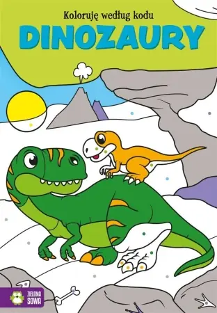 Koloruję według kodu. Dinozaury - praca zbiorowa Bestseller